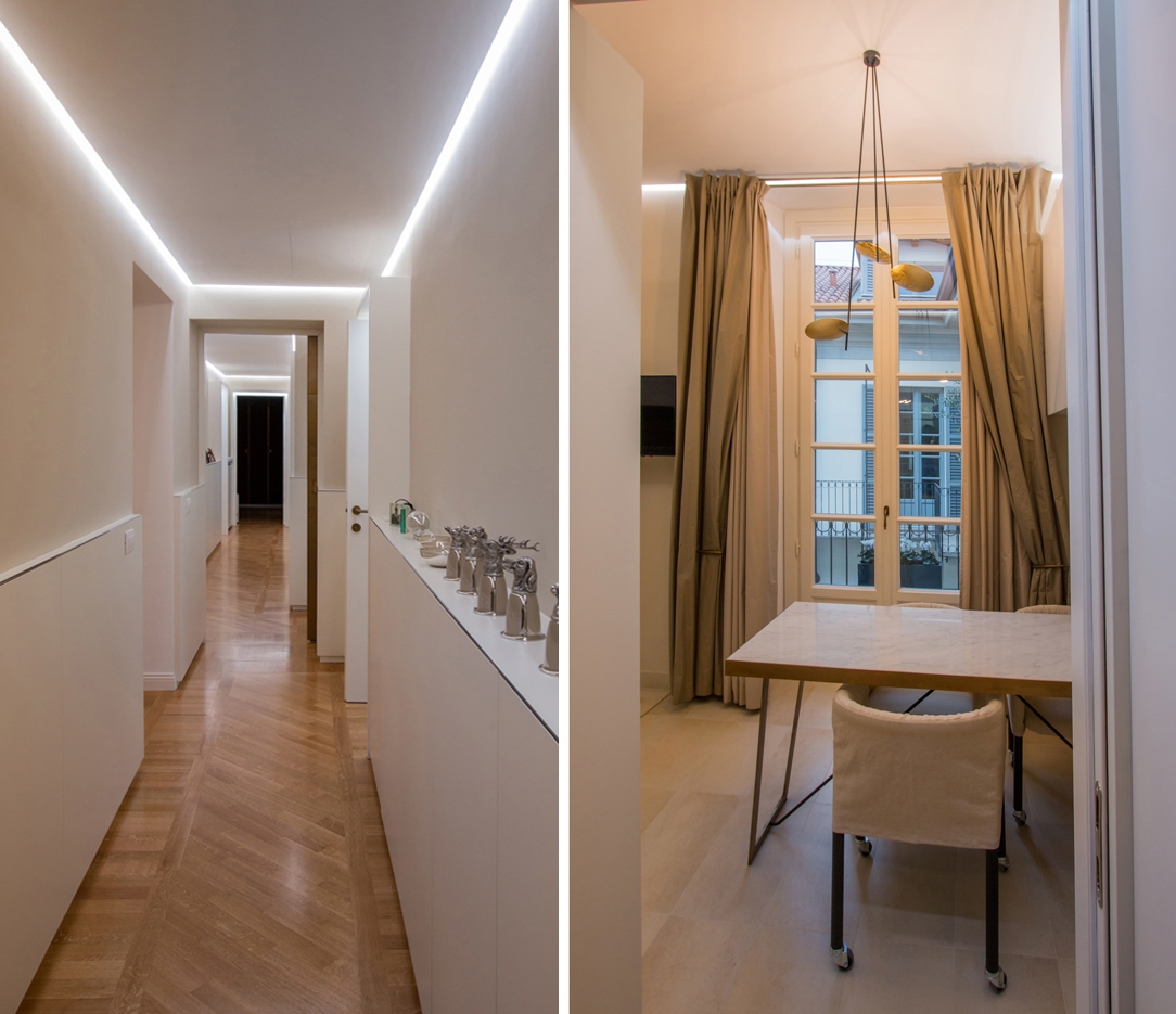 cucina e corridoio appartamento Milano