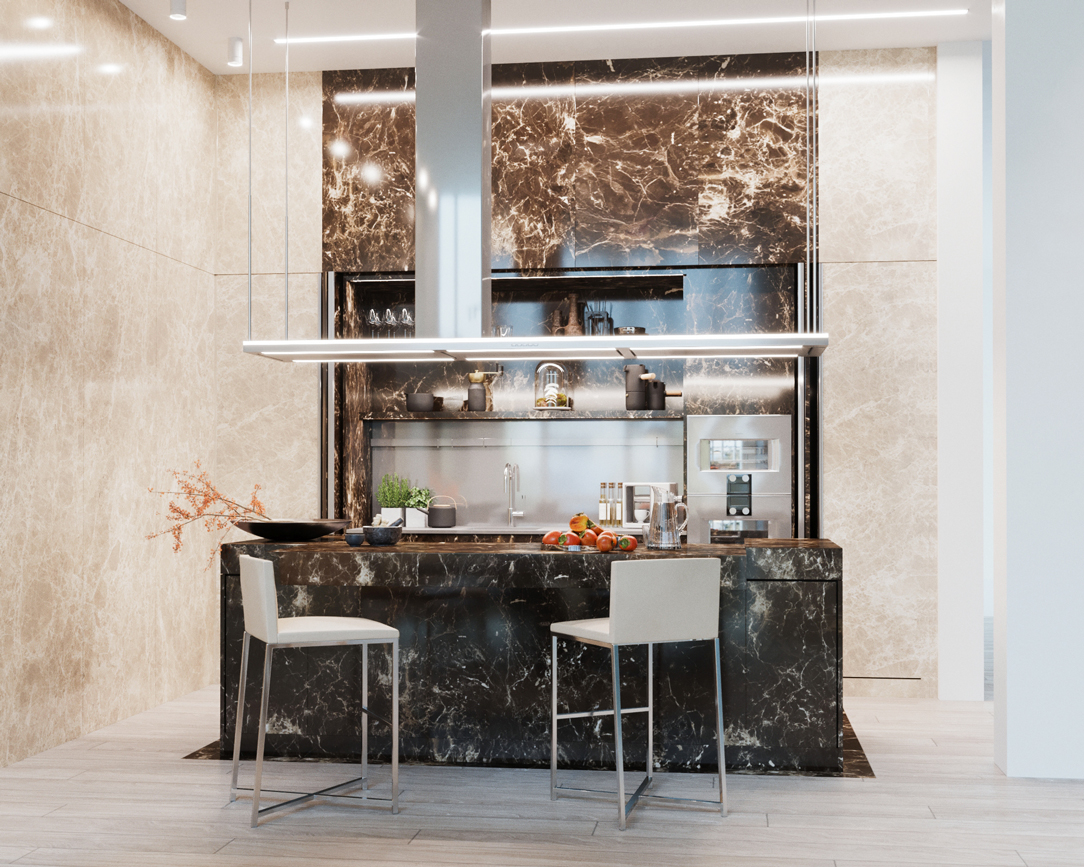 render cucina in marmo 01