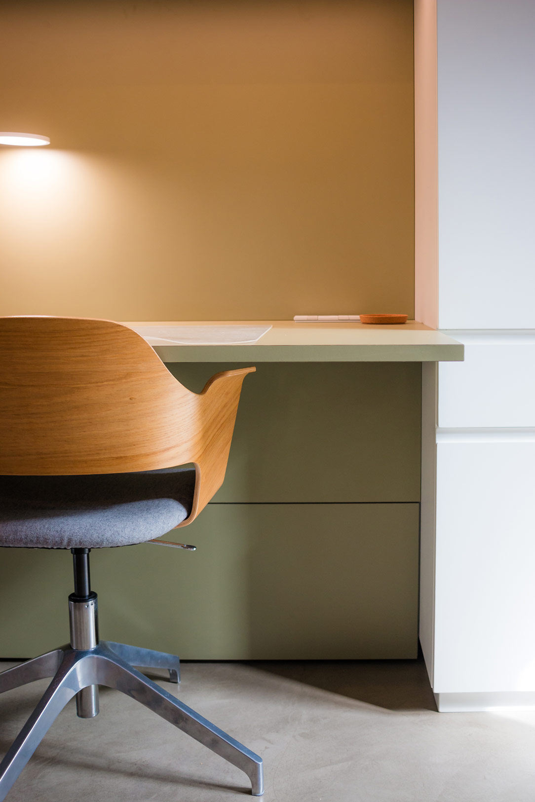 olive green desk